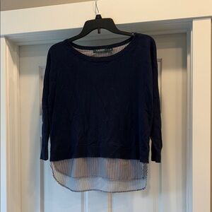 Ralph Lauren Navy Blue Layered Blouse